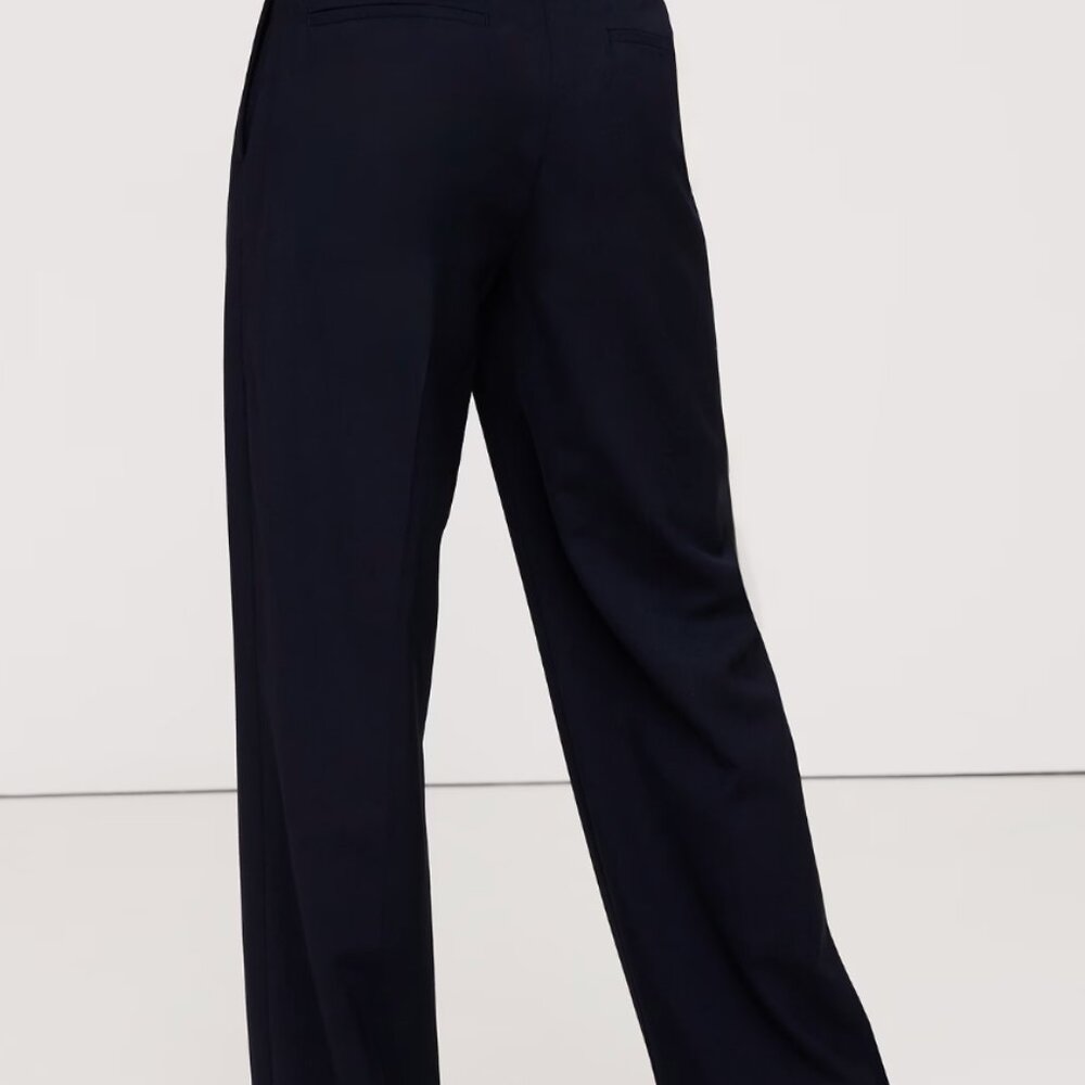 Classic Navy Blue Trousers - heavy material - beautifully made
